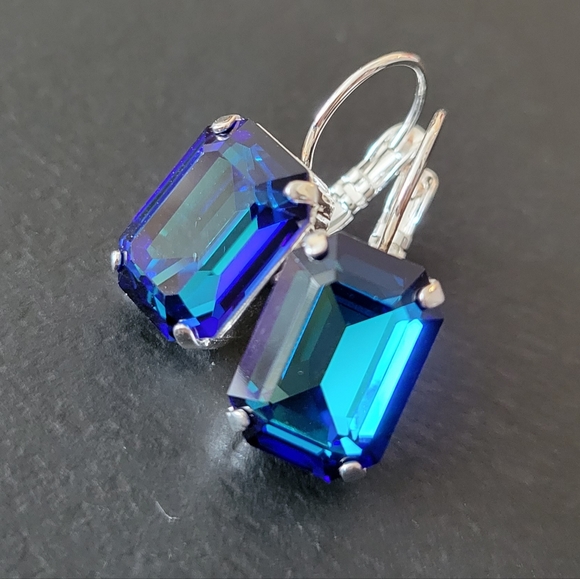 Austrian Crystal Earrings in Silver - Picture 9 of 10